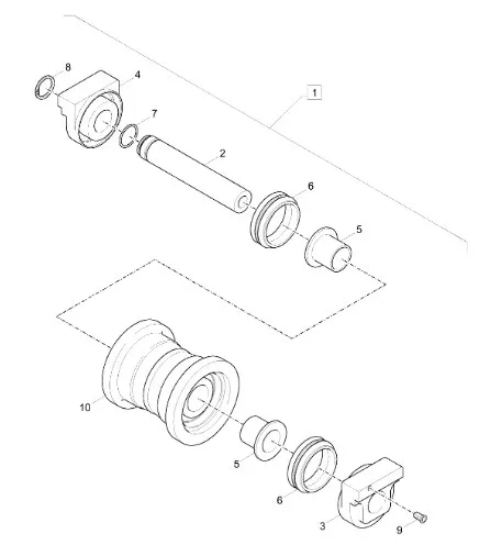 8LM8-11010CG - Опорный каток гусеницы