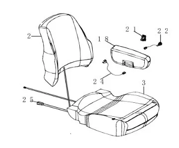 87607888 - Подушка нижняя с подогр. сид. опер. T8, T9040 0708г.в.